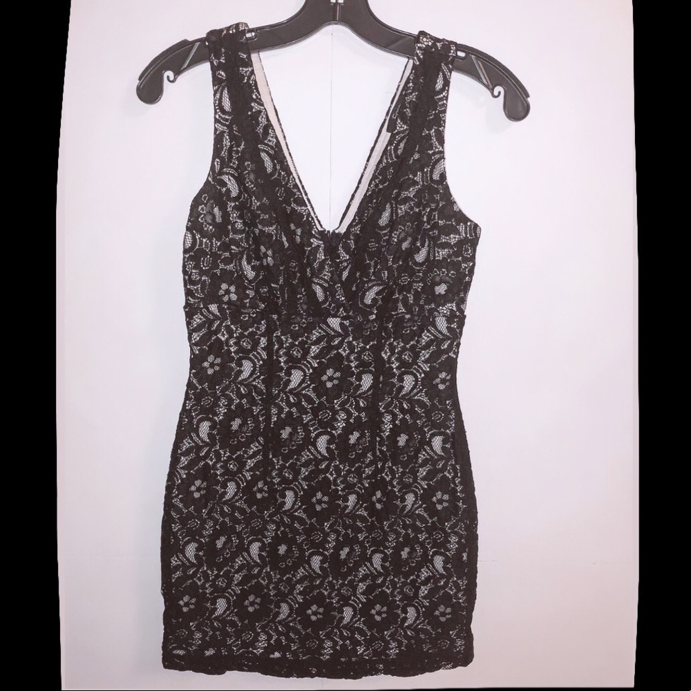 Black Lace Mini Dress